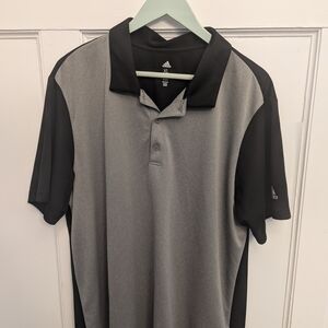 Adidas Men's Polo Shirt in Black and Gray